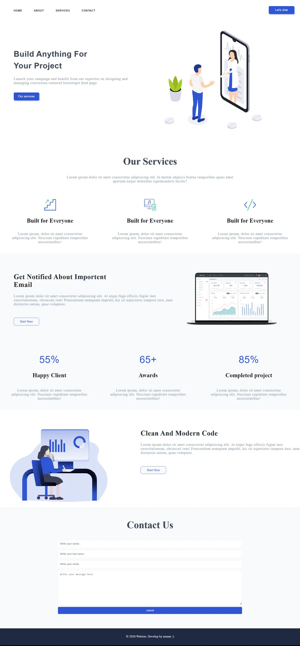 First Landing Page